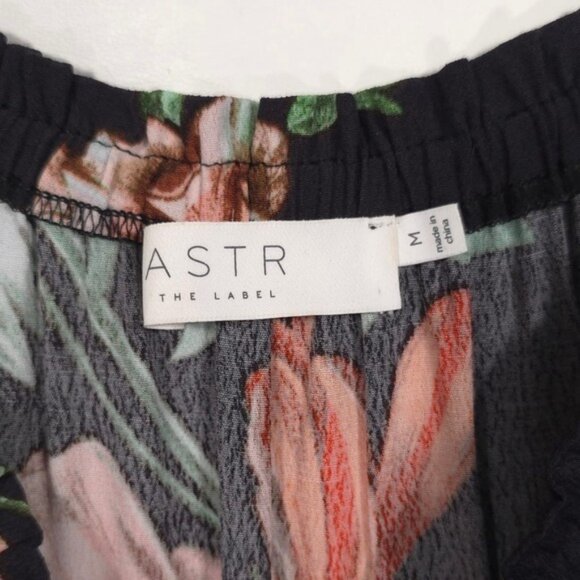 ASTR The Label Chavelle Floral Off Shoulder Top MEDIUM Viscose Black‎ ACT12455 - Picture 7 of 13